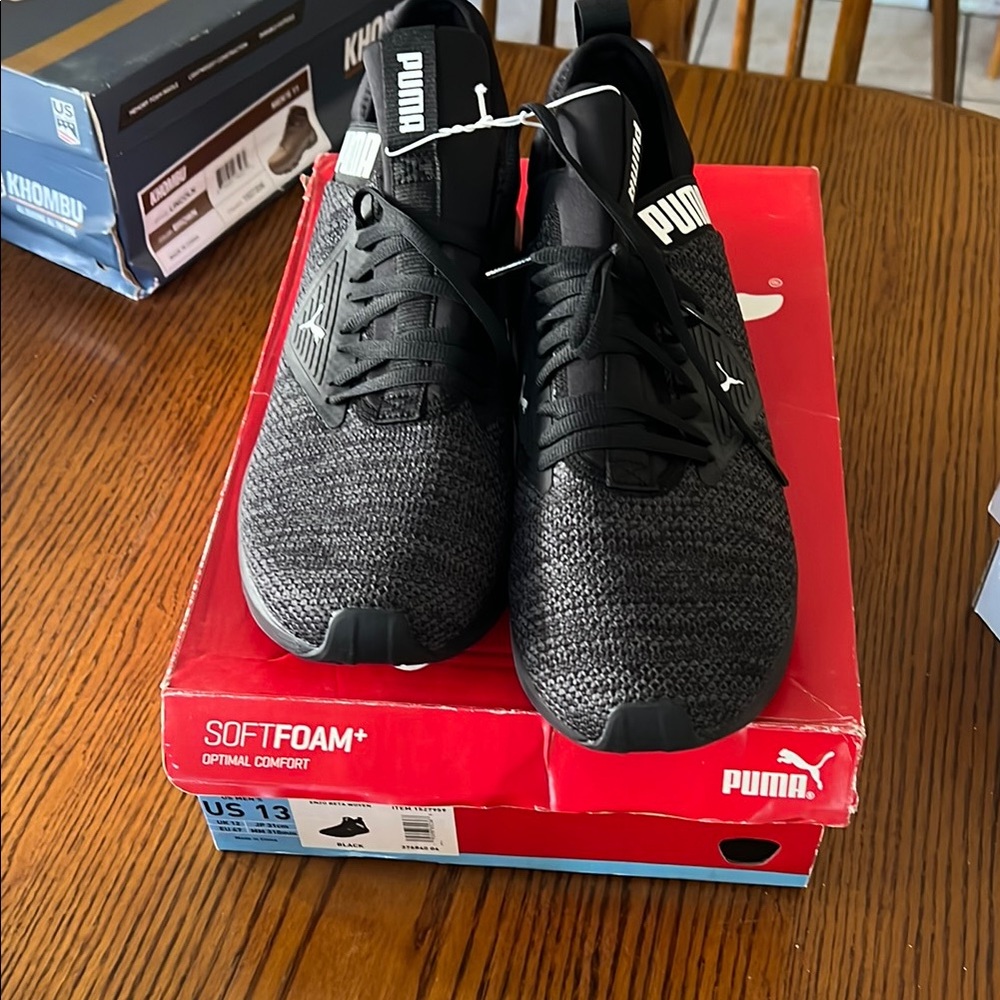 Puma Black and Gray Sneakers